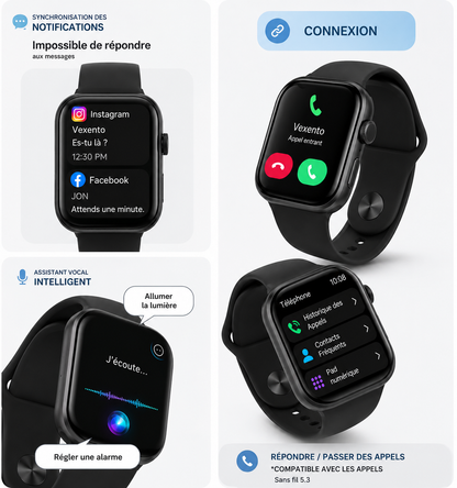 Montre connectée - compatible iOS et Android